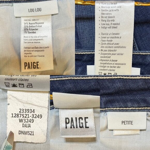Paige Lou Lou Flare Jeans Vintage Size 29 Medium Wash Stretch Denim - Picture 7 of 8